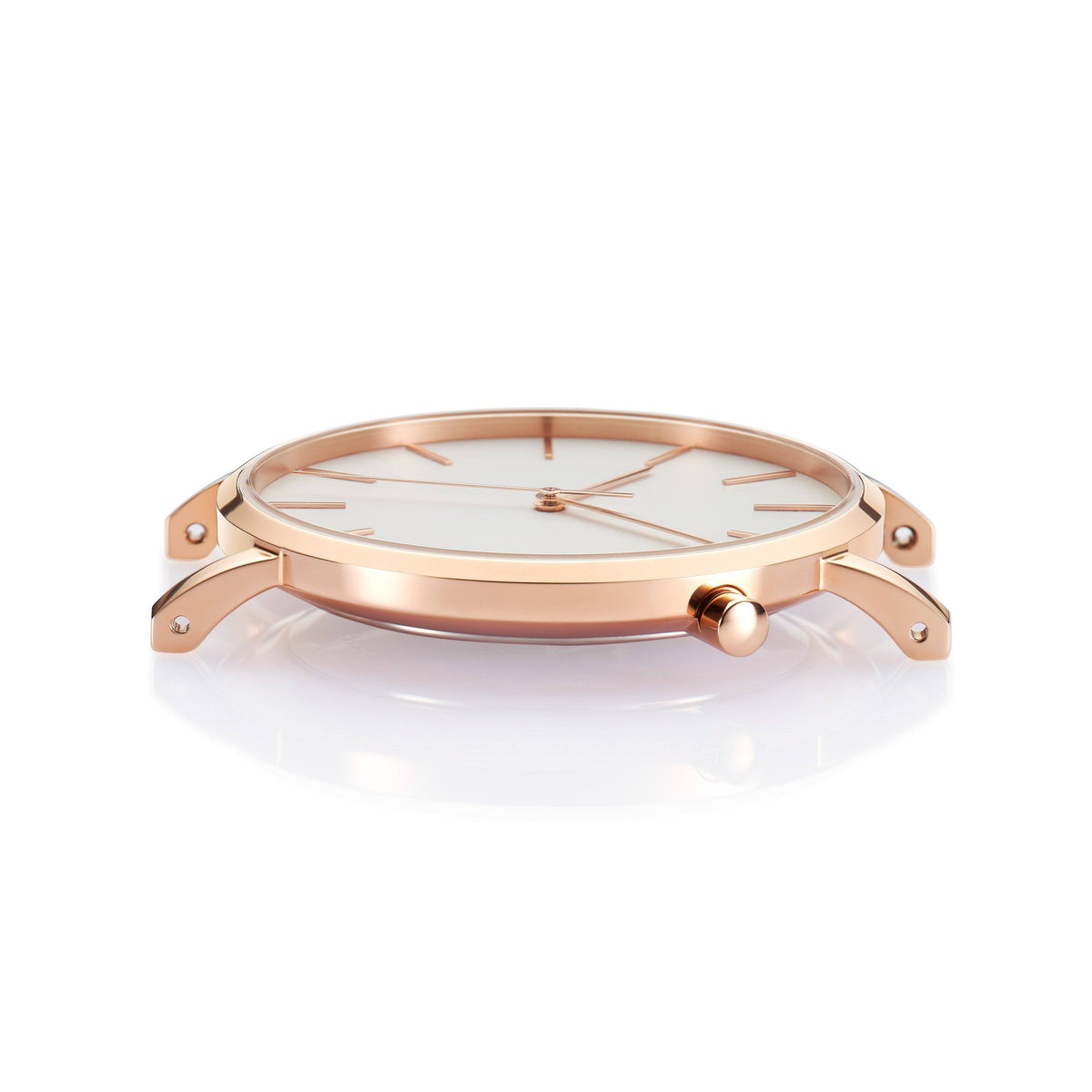 The White and Rose Gold Watch - Leather