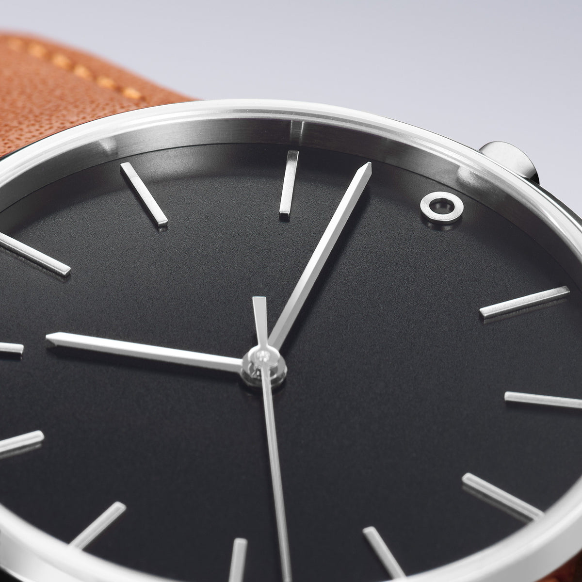 The Black and Silver Watch - Leather