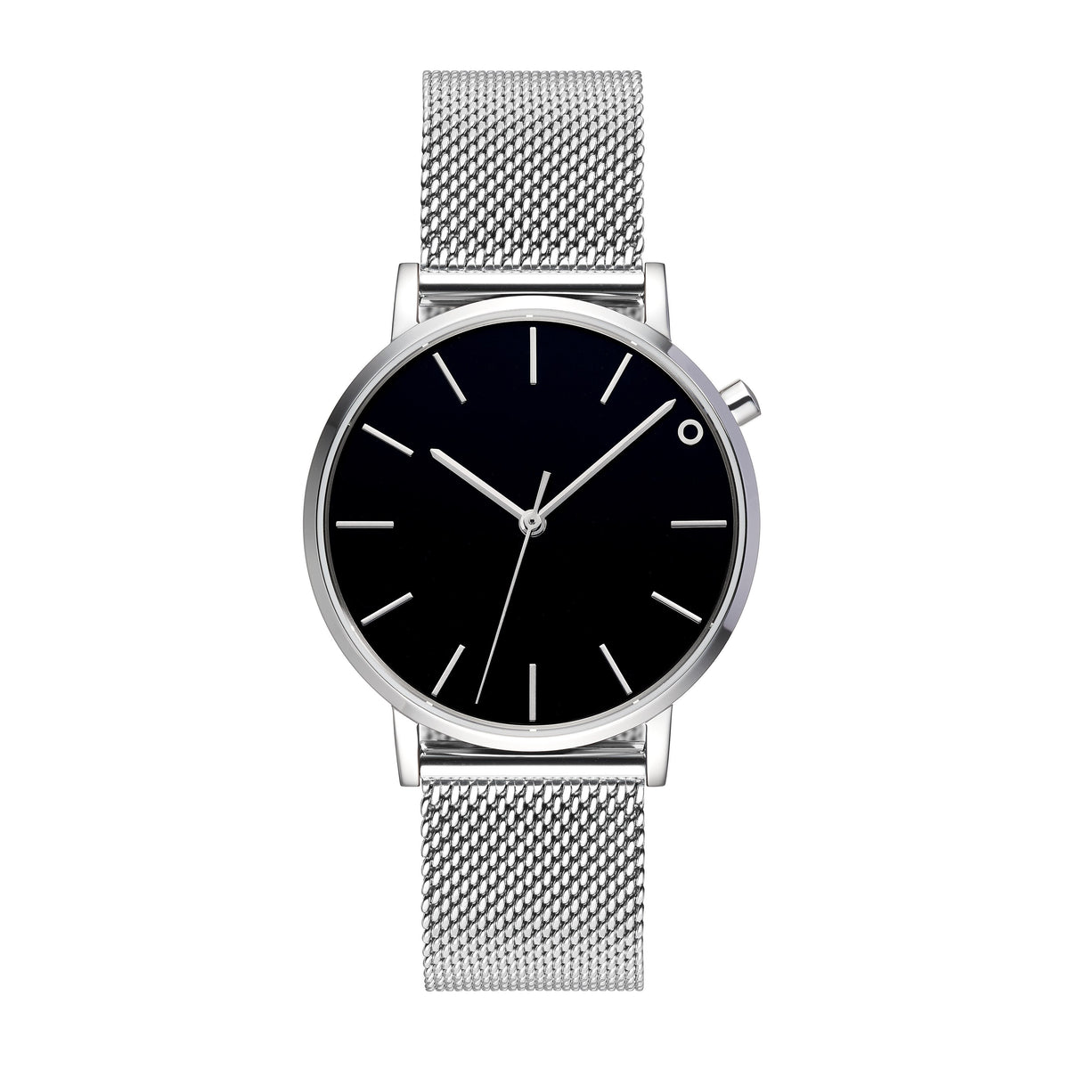 The Black and Silver Watch - Mesh